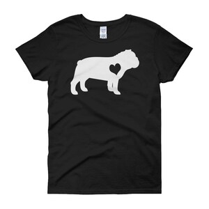English Bulldog Shirt, Women Men, Bull Dog Lover Gift, Cute Bulldog Mom T-shirt, English Bulldog Lover TShirt, Pet Graphic Tee, Tops, Blue image 2