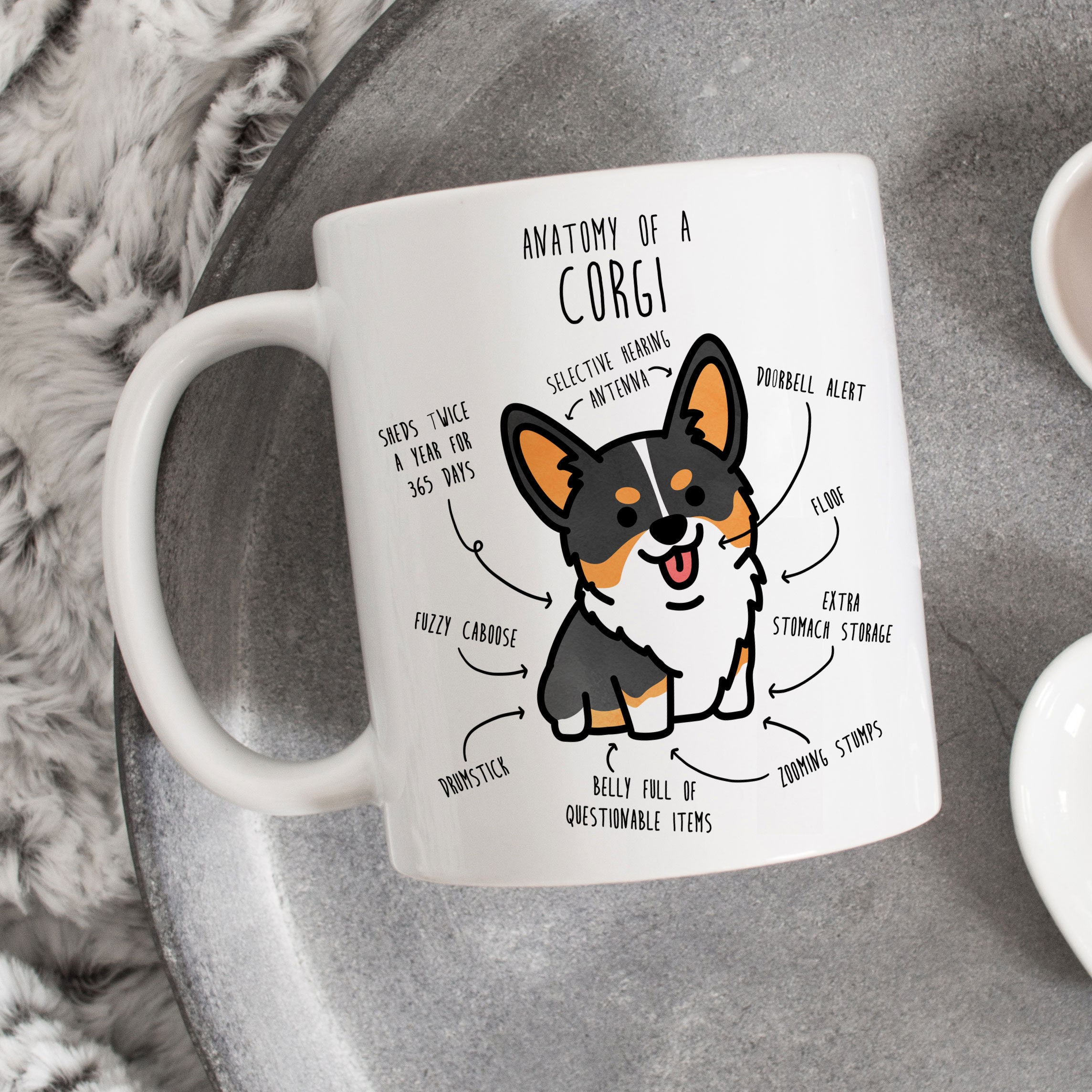 Tricolor Corgi Coffee Mug, Cute Corgi Gift, Dog Lover, Funny Pembroke Welsh Corgi, Pet Mug, Corgi Mom Corgi Dad, Tri Color