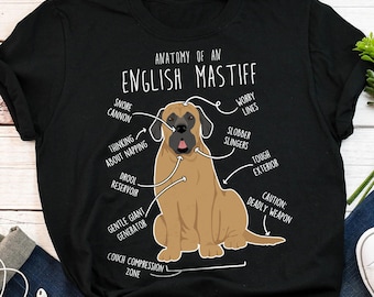 Apricot English Mastiff Shirt, Women, Men, Cute English Mastiff T-shirt, Funny Dog Lover Gift, Pet Tee, Dog Mom, Dad, Sable