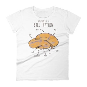 Funny Banana Ball Python Shirt, Women, Men, Reptile Tshirt, Snake Lover Gift, Reptile T-shirt, Cute Snake Tee, Python Anatomy, Snake Mom Dad image 3