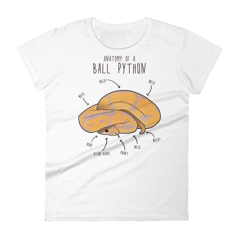 Funny Banana Ball Python Shirt, Women, Men, Reptile Tshirt, Snake Lover Gift, Reptile T-shirt, Cute Snake Tee, Python Anatomy, Snake Mom Dad image 3