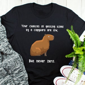 Camiseta de capibara, mujer y hombre, mandarina, regalo divertido para amantes de los animales, linda camiseta con meme de Hup, camiseta de naturaleza, roedor, cavy, América del Sur