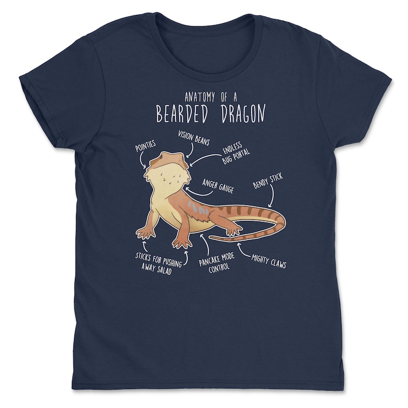 Shirt baardagaam, shirt dames, heren shirt, huisdier reptiel minnaar cadeau, grappig hagedis T-shirt, schattig baardagaam T-shirt Beardie moeder vader herpetoloog afbeelding 7