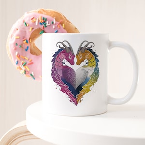 Aroace Bisexual Pride Coffee Mug, Aromantic Asexual Pride Flag Gift, LGBT Bi Mug, Gay Pride Month, Aro Ace, Pride Dragon, Aroace Dragon