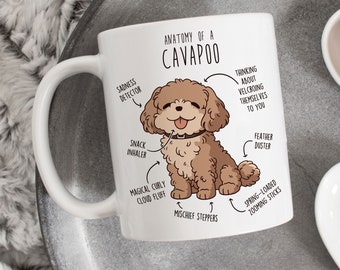 Cavapoo Coffee Mug, Cute Tan Cavapoo Gift, Cavoodle Dog Lover, Cavapoo Mom Cavapoo Dad, Doodle Poodle Mix Cross, Dog Lover Gift For Her, Him