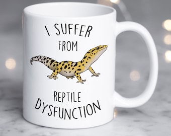 Leopard Gecko Coffee Mug, Cute Reptile Gift, Gecko Lover, Funny Lizard Cup, Gift for Him, Her, Mom Dad, Herpetologist, Reptile Dysfunction