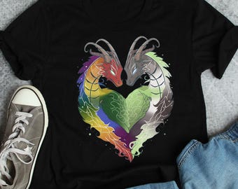 Agender Regenbogen Pride Shirt, Regenbogen Pride Geschenk, LGBT T-Shirt, Trans Flagge LGBTQ Gay Pride Festival Drachen Pride Month Transgender Drache