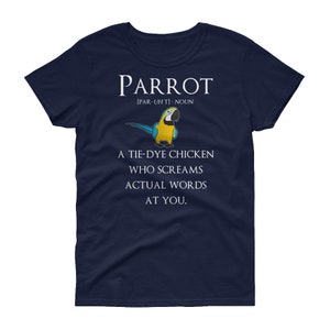 Funny Parrot Shirt, Women Men, Macaw Lover Gift, Cute Bird T-shirt, Parrot Tshirt, Pet Graphic Tee, Tops, Blue and Gold Macaw, Clothing image 5