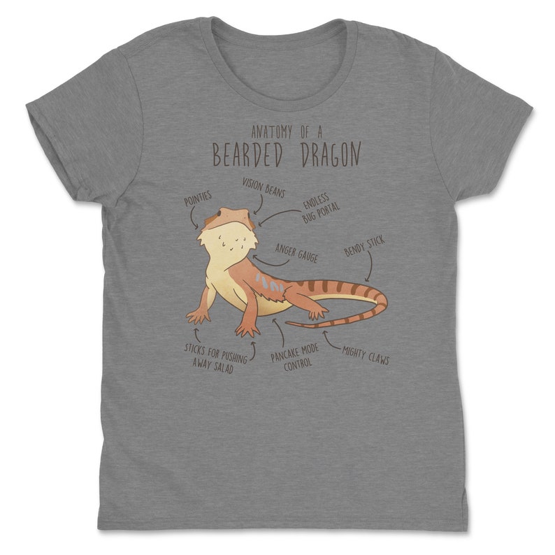 Shirt baardagaam, shirt dames, heren shirt, huisdier reptiel minnaar cadeau, grappig hagedis T-shirt, schattig baardagaam T-shirt Beardie moeder vader herpetoloog afbeelding 6
