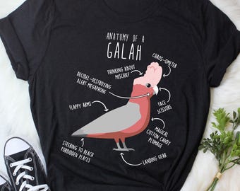 Galah Shirt, Women, Men, Funny Parrot Lover Gift, Cute Pet Rose-Breasted Cockatoo T-shirt, Bird, Cockatoo Mom Cockatoo Dad Australian Animal