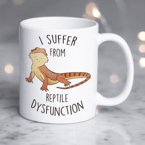 Bearded Dragon Coffee Mug, Cute Reptile Gift, Bearded Dragon Lover, Funny Lizard Cup, Reptile Dysfunction, Beardie Mom, Dad, Herpetologist