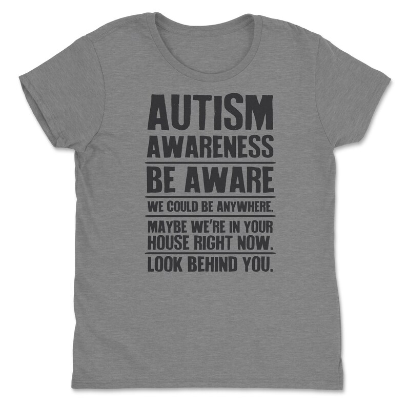 a t - shirt that says autism awareness be aware