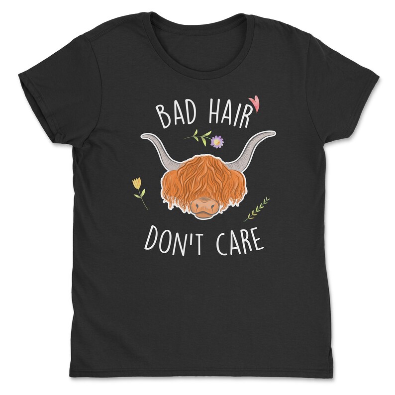Highland Cow Shirt, Women Men, Funny Cow Lover Gift, Cute Farmer T-shirt, Livestock Tshirt, Mom, Dad, Hairy Scottish Cow, Rancher, Homestead image 5
