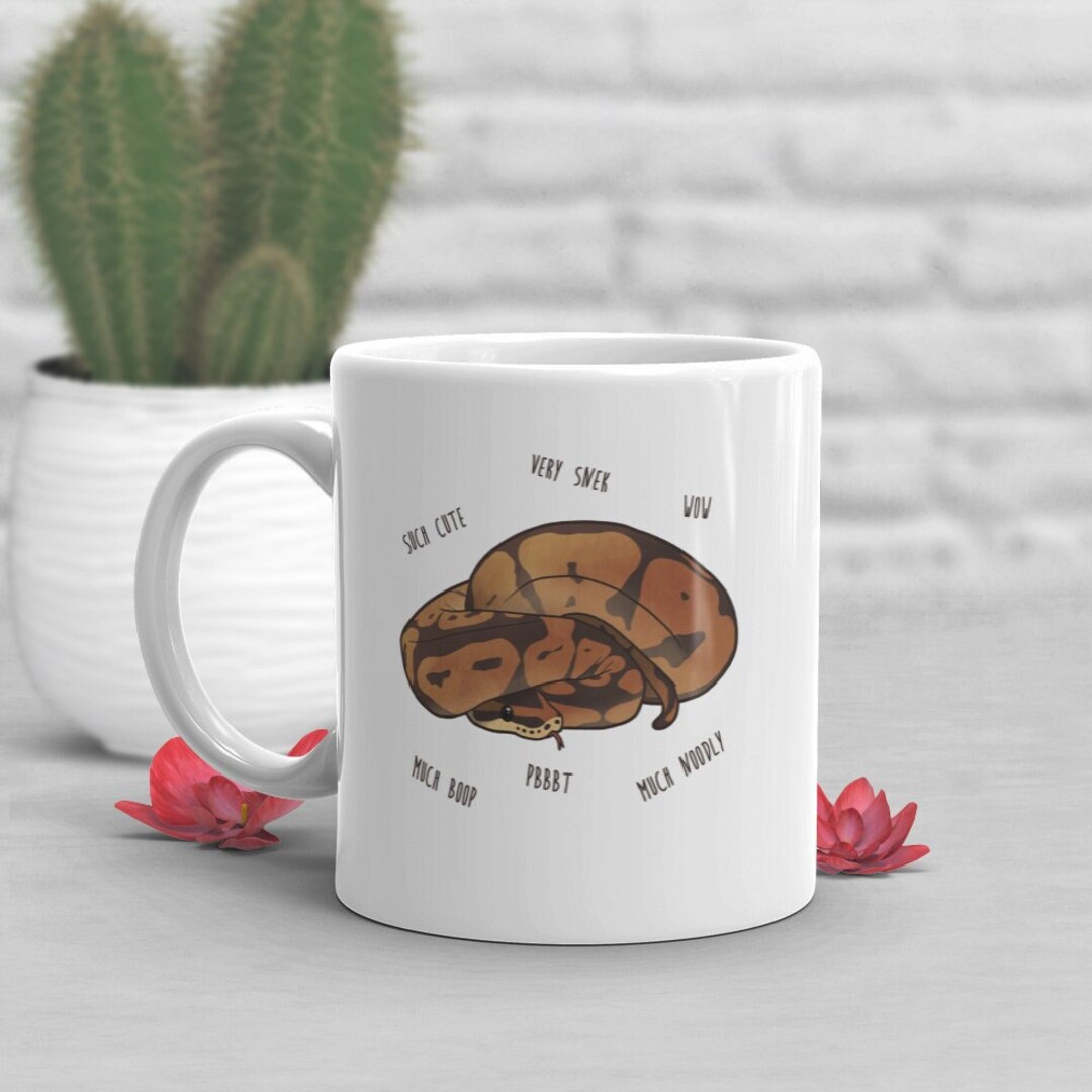 Ball Python Coffee Mug, Cute Snake Lover Gift, Funny Reptile Mug, Gift ...