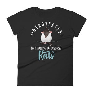 Funny Rat Shirt, Women Men, Rat Lover Gift, Cute Rat T-shirt, Pet Lover Tshirt, Graphic Tee, Tops, Clothing, Mouse, Introvert, Introverted image 6
