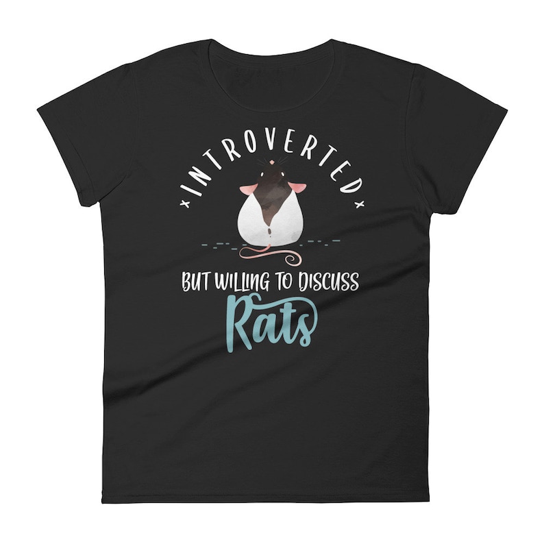 Funny Rat Shirt, Women Men, Rat Lover Gift, Cute Rat T-shirt, Pet Lover Tshirt, Graphic Tee, Tops, Clothing, Mouse, Introvert, Introverted image 6