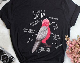 Galah Shirt, Women, Men, Funny Parrot Lover Gift, Cute Pet Rose-Breasted Cockatoo T-shirt, Bird, Cockatoo Mom Cockatoo Dad Australian Animal