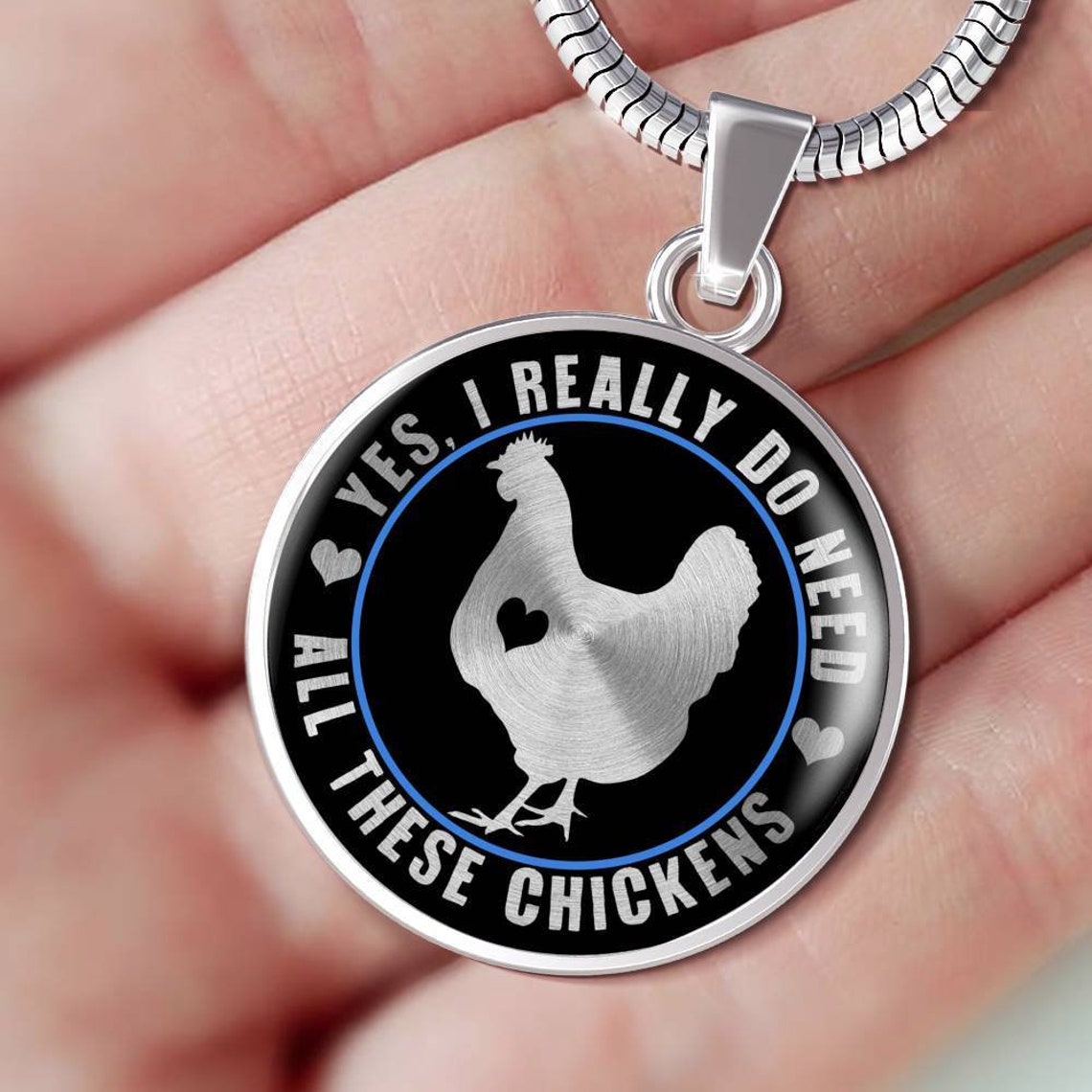 Collar de pollo divertido lindo regalo de pollo joyería del Etsy