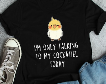 Lutino Cockatiel Shirt, Women, Men, Funny Parrot Lover Gift, Cute Bird T-shirt, Funny Cockatiel Tshirt, Pet Tee, Top, Tiel Mom, Bird Dad
