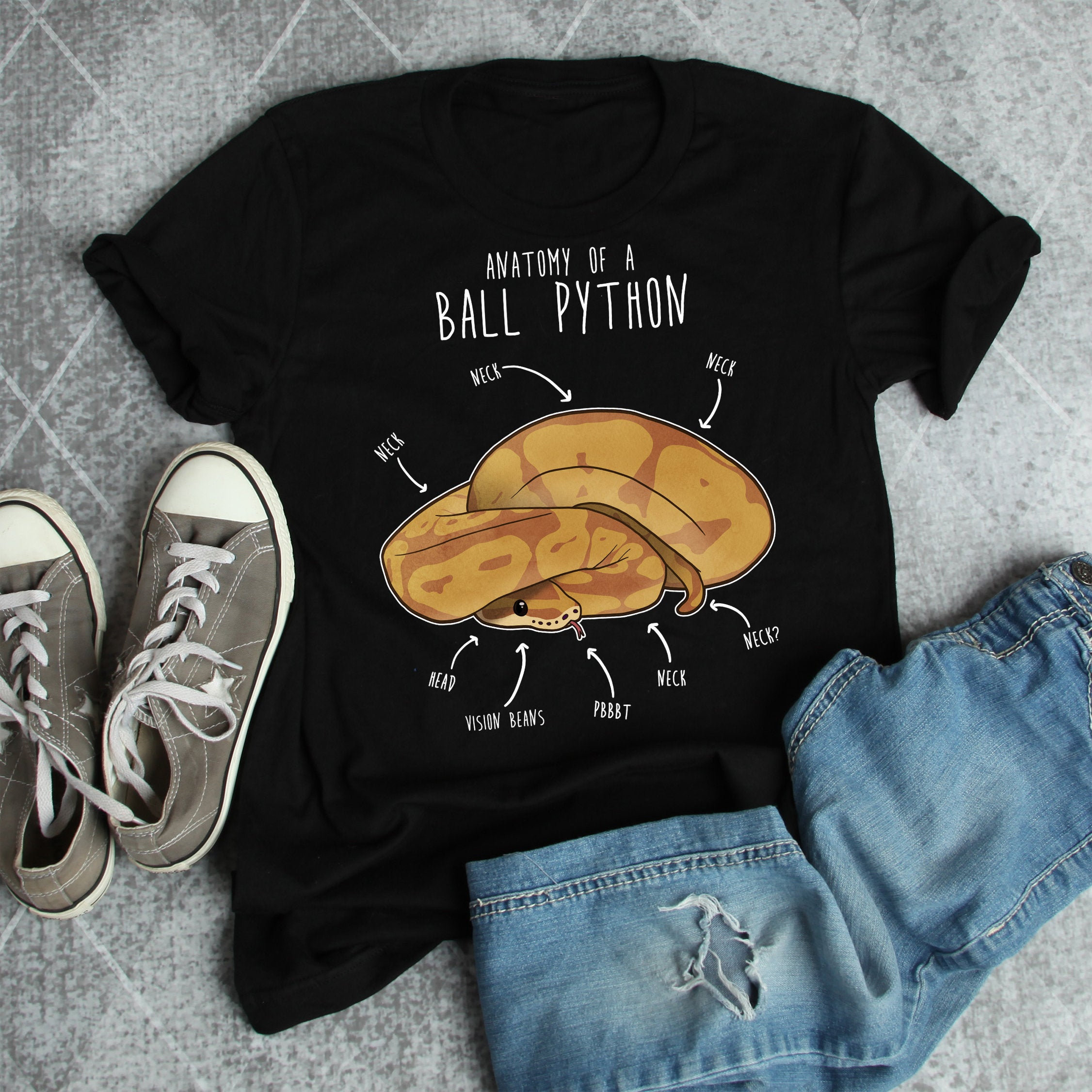Funny Caramel Ball Python Shirt, Women, Men, Reptile Tshirt, Snake ...