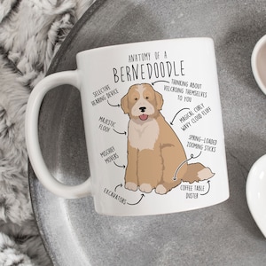 Bernedoodle-koffiemok, recessieve gele tweekleurige Bernedoodle-cadeau, schattige hondenliefhebber, hondenmoeder, vader, doodle poedelmix Berner Sennenhond Cross