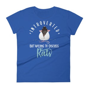 Funny Rat Shirt, Women Men, Rat Lover Gift, Cute Rat T-shirt, Pet Lover Tshirt, Graphic Tee, Tops, Clothing, Mouse, Introvert, Introverted image 4