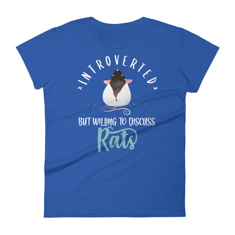 Funny Rat Shirt, Women Men, Rat Lover Gift, Cute Rat T-shirt, Pet Lover Tshirt, Graphic Tee, Tops, Clothing, Mouse, Introvert, Introverted image 4