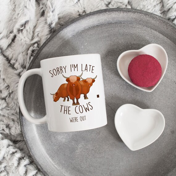 Tazza Con Mucca Delle Highland – Design Ad Acquerello, 325 Ml, Ceramica, Lavabile In Lavastoviglie E Microonde, Regalo Originale Per Amanti Della Scozia