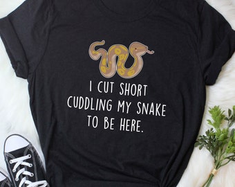 Koszulka z pytonem królewskim, damska, męska, zabawna koszulka z gadem, prezent dla miłośnika węży, koszulka z gadem, uroczy t-shirt z wężem, mama węża, tata węża, herpetolog