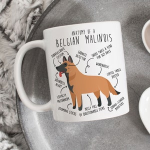 Belgian Malinois Coffee Mug, Funny Cute Belgian Malinois Lover Gift, Dog Mom, Dog Dad, Pet Gift for Her, Him, Belgian Shepherd, Fawn Mal
