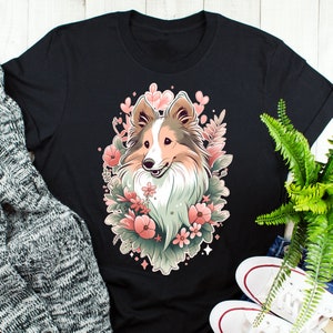 Sheltie Shirt, Women, Men, Funny Dog Lover Gift, Cute Sable Shetland Sheepdog T-shirt, Pet Tee Sheltie Mom Dog Dad Top Mahogany Sable Collie