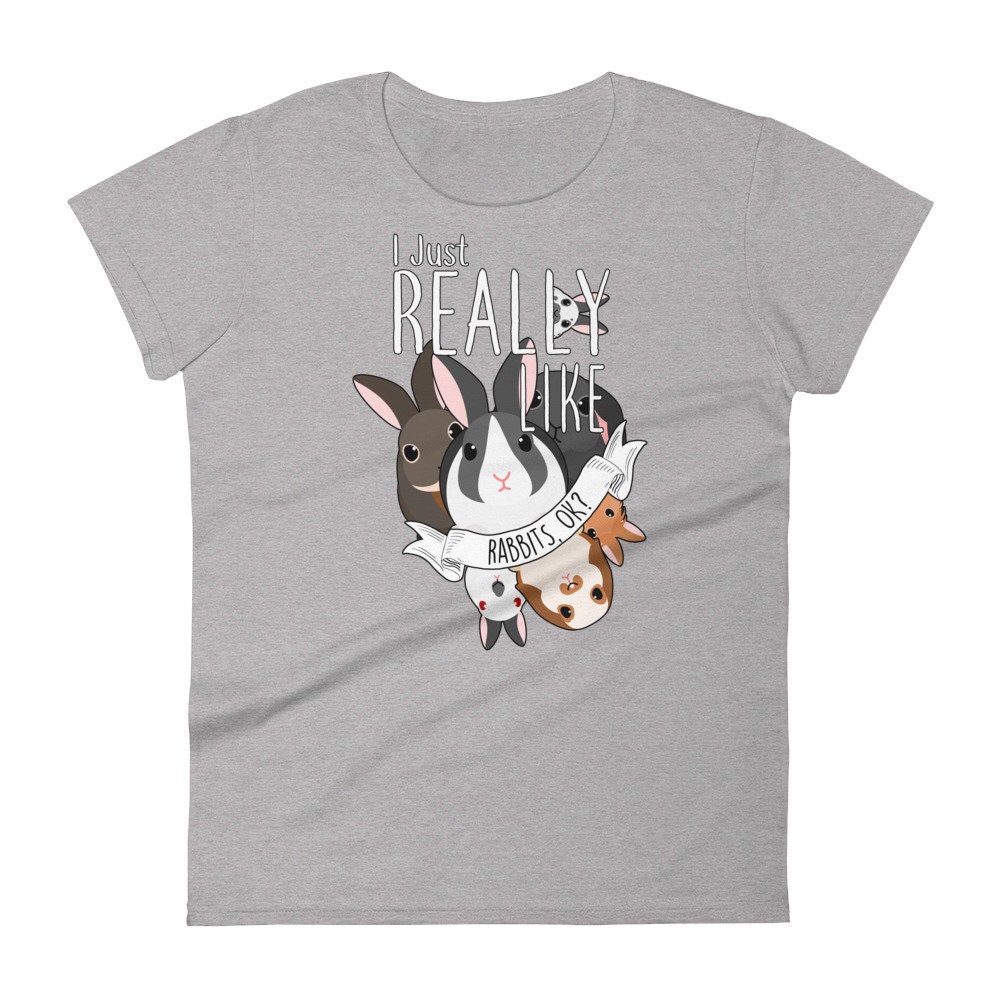 Rabbit Shirt, Women, Men, Funny Bunny Lover Gift, Cute Pet T