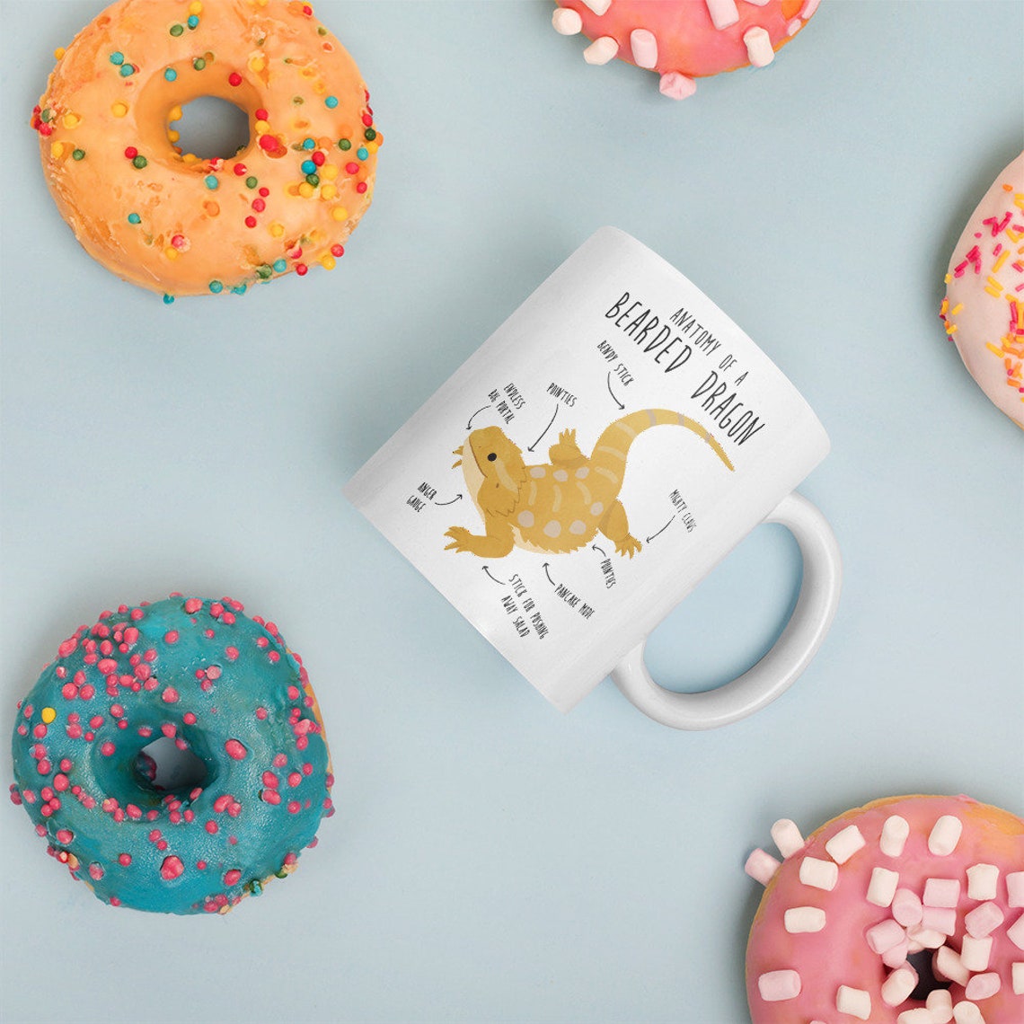 Bearded Dragon Coffee Mug Cute Reptile Gift Bearded Dragon Etsy