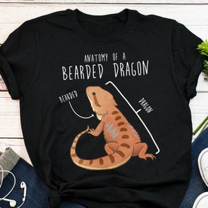 Bearded Dragon Shirt, Women, Men Tshirt, Pet Reptile Lover Gift, Funny Lizard T-Shirt, Cute Reptile Tee Beardie Mom Dad Herpetologist