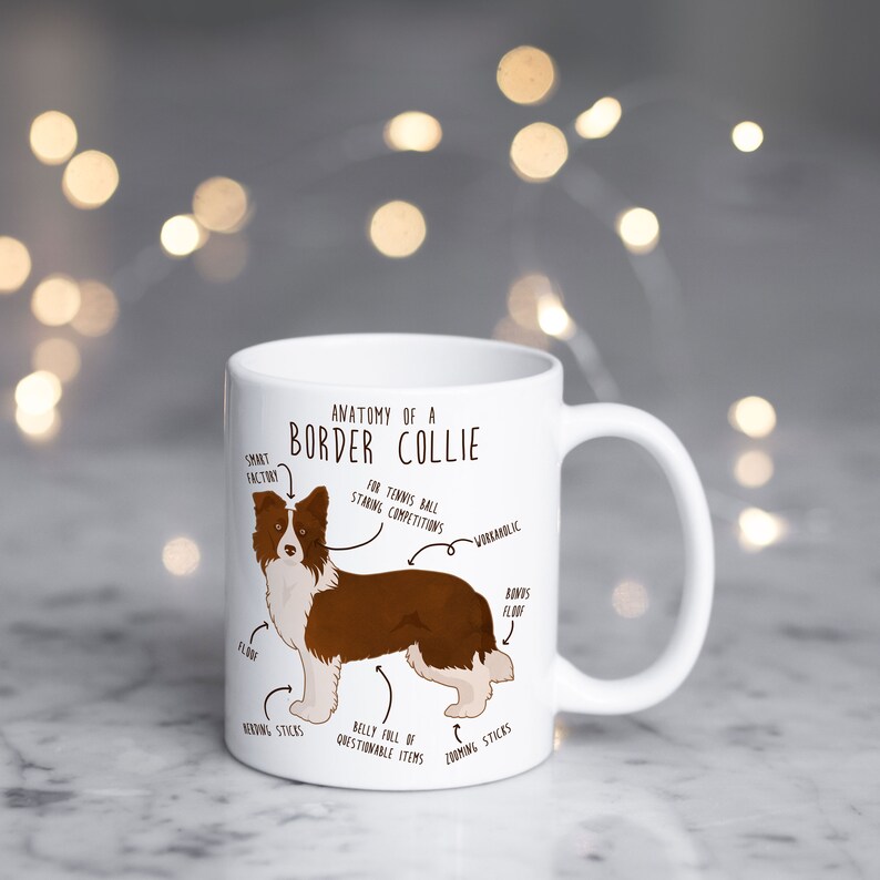 Border Collie Coffee Mug, Cute Border Collie Gift, Dog Lover, Funny Gift for Her, Him, Birthday, Border Collie Mom Dad, Fly Ball Agility image 9