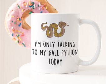 Ball Python Coffee Mug, Cute Snake Lover Gift, Funny Reptile Mug, Gift for Him, Her, Cup, Snake Mom, Snake Dad, Herpetologist