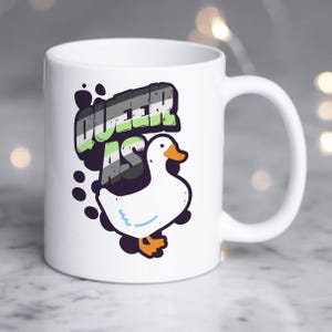 Agender Pride Coffee Mug, Pride Flag Gift, LGBT Mug Gift, Nonbinary, Non-Binary Transgender Trans Subtle Month, Funny Queer as Duck Gay Duck