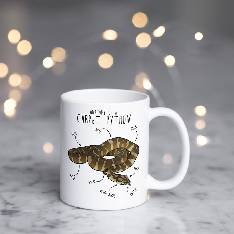 Darwin Carpet Python Coffee Mug, Cute Snake Lover Gift, Funny Reptile Mug, Cup, Northwestern Carpet Python, Snake Mom, Snake Dad image 6