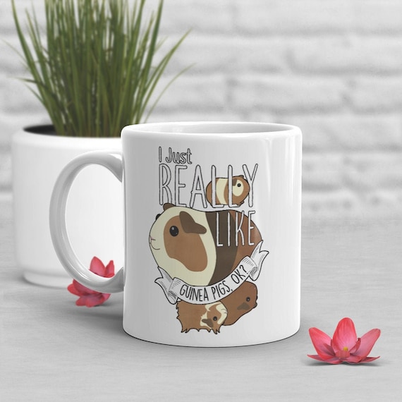 Tazza Personalizzata Con Porcellino D'India - Idea Regalo Con Nome E Messaggio, Ceramica Gialla