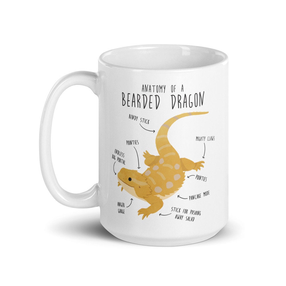 Him Bearded Dragon Coffee Mug Funny Lizard Cup Gift for Her Bearded Dragon Lover Housewarming Birthday Pet Memorial Cute Reptile Gift