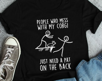 Funny Corgi Shirt, Women Men, Funny Dog Lover Gift, Cute Pembroke Corgi T-shirt, Pet Lover Tshirt, Red Headed Tri Corgi Mom Dad Tee