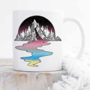 Genderflux Pride Coffee Mug, Genderfluid Pride Flag Gift, LGBT Gift, Mountain, LGBTQIA, Nonbinary, Non-Binary, Transgender Trans, Festival