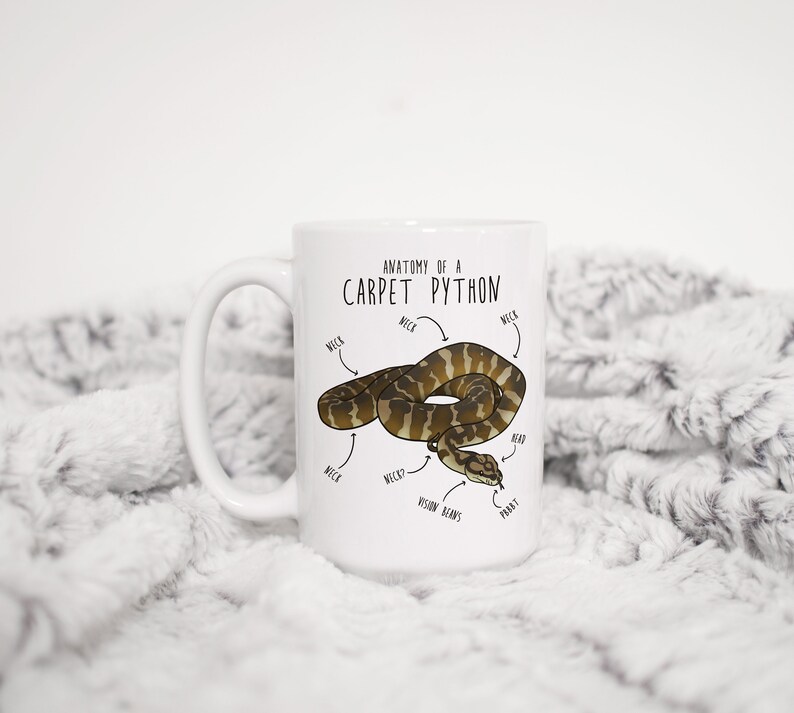 Darwin Carpet Python Coffee Mug, Cute Snake Lover Gift, Funny Reptile Mug, Cup, Northwestern Carpet Python, Snake Mom, Snake Dad image 7