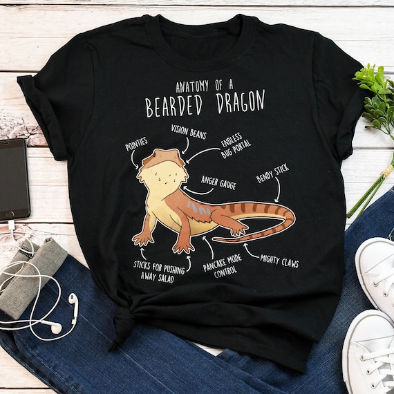 Bearded Dragon Shirt, Women, Men Tshirt, Pet Reptile Lover Gift, Funny Lizard T-Shirt, Cute Bearded Dragon Tee Beardie Mom Dad Herpetologist