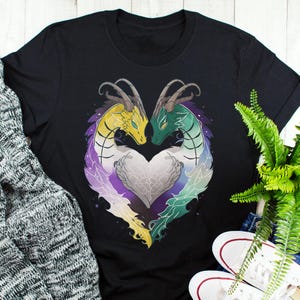 Nonbinary Gay Man Pride Shirt, Non-Binary Pride Gift, LGBT T-shirt, MLM Flag, Enby LGBTQ Gay Pride Festival, Pride Dragon, Transgender Trans