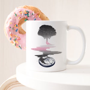 Demigirl Pride Coffee Mug, Demigirl Pride Flag Gift, LGBT Gift, Agender, Nonbinary, Genderqueer Transgender Trans Demigirl Tree of Life