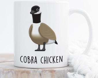 Mug oie, cadeau drôle d'amant d'oies, tasse oiseau mignon, tasse drôle d'animal de compagnie, ferme, élevage, agriculteur, Bernache du Canada, sauvagine maman papa poulet cobra