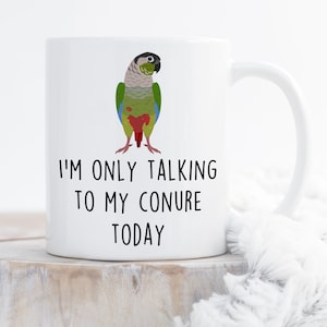 Green Cheek Conure Coffee Mug, Cute Pet Parrot Gift, Bird Lover, Funny Gift for Her, Him, Greencheek Cup Green Cheeked Conure Mom Conure Dad