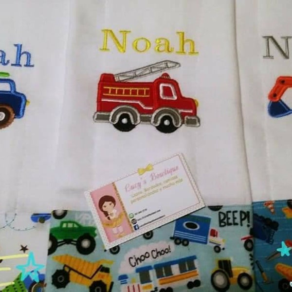 Baby Burb cloths personalized!