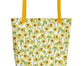 Kansas Sunflowers Beach Bag